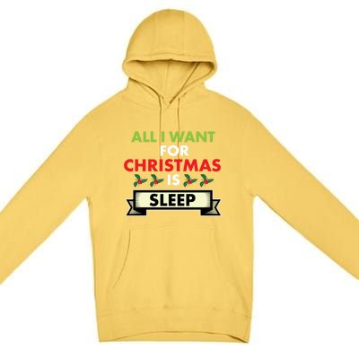 All I Want For Christmas Is Sleep Meaningful Gift Premium Pullover Hoodie