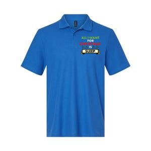 All I Want For Christmas Is Sleep Meaningful Gift Softstyle Adult Sport Polo