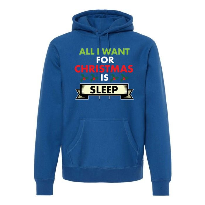 All I Want For Christmas Is Sleep Meaningful Gift Premium Hoodie