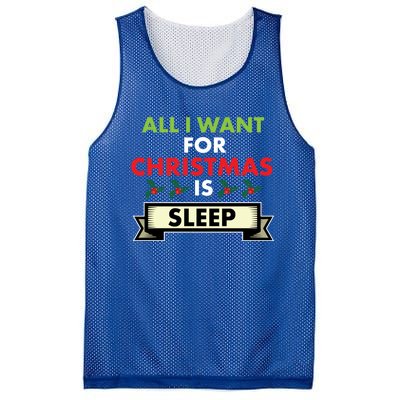 All I Want For Christmas Is Sleep Meaningful Gift Mesh Reversible Basketball Jersey Tank