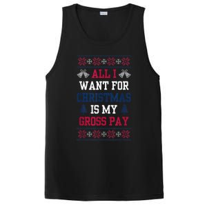 All I Want For Christmas Is My Gross Pay Funny Joke PosiCharge Competitor Tank