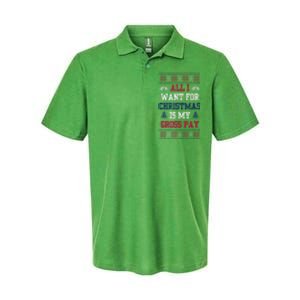 All I Want For Christmas Is My Gross Pay Funny Joke Softstyle Adult Sport Polo