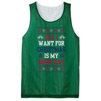 All I Want For Christmas Is My Gross Pay Funny Joke Mesh Reversible Basketball Jersey Tank