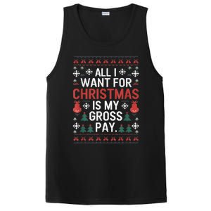 All I Want For Christmas Is My Gross Pay Funny Joke PosiCharge Competitor Tank