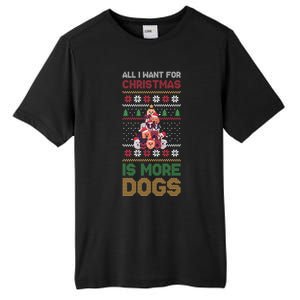 All I Want For Christmas Is More Dogs Gift Tall Fusion ChromaSoft Performance T-Shirt