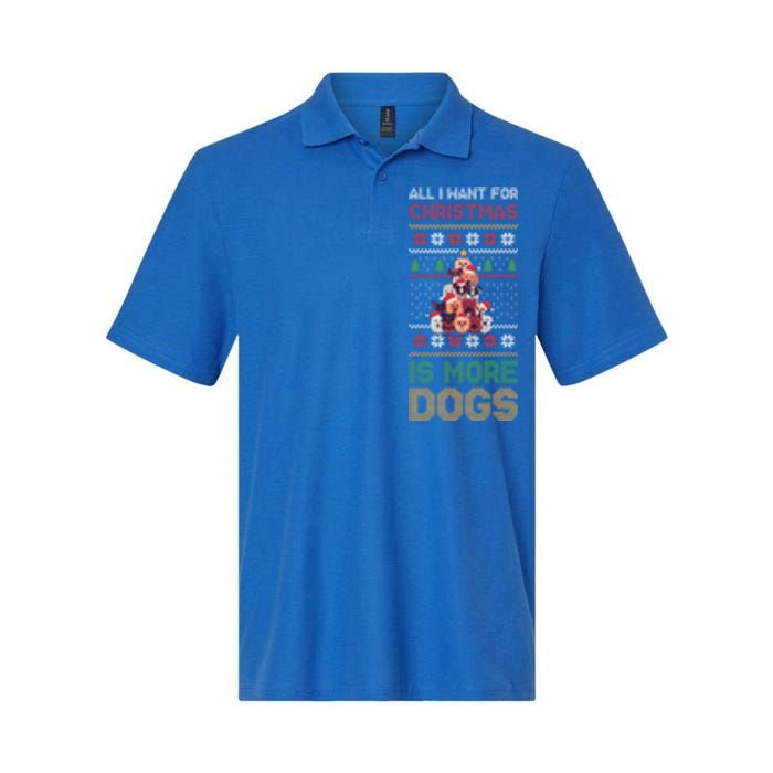 All I Want For Christmas Is More Dogs Gift Softstyle Adult Sport Polo