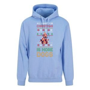 All I Want For Christmas Is More Dogs Gift Unisex Surf Hoodie