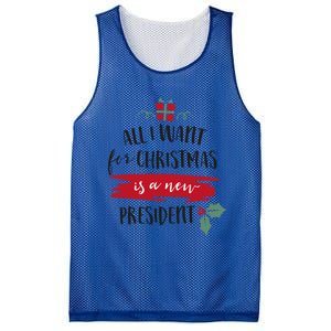 All I Want For Christmas Is A New President Xmas Sweater Funny Gift Mesh Reversible Basketball Jersey Tank