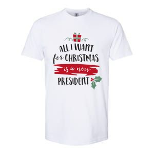 All I Want For Christmas Is A New President Xmas Sweater Funny Gift Softstyle CVC T-Shirt