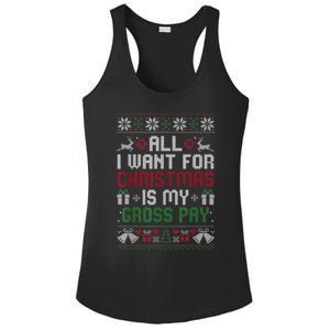 All I Want For Christmas Is My Gross Pay Funny Joke Ladies PosiCharge Competitor Racerback Tank