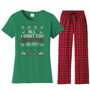 All I Want For Christmas Is My Gross Pay Funny Joke Women's Flannel Pajama Set