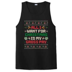 All I Want For Christmas Is My Gross Pay Funny Joke PosiCharge Competitor Tank