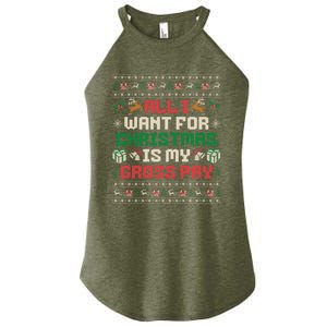 All I Want For Christmas Is My Gross Pay Funny Joke Women's Perfect Tri Rocker Tank