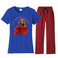 All I Want For Christmas Dachshund Gift Women's Flannel Pajama Set