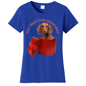 All I Want For Christmas Dachshund Gift Women's T-Shirt