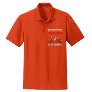 All I Want For Christmas More Ice Fishing Ugly Meaningful Gift Dry Zone Grid Polo