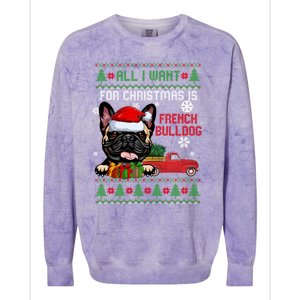 All I Want For Christmas Is French Bulldog Christmas Sweater Cool Gift Colorblast Crewneck Sweatshirt