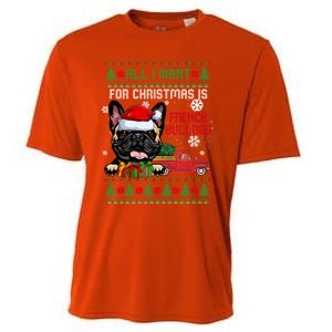 All I Want For Christmas Is French Bulldog Christmas Sweater Cool Gift Cooling Performance Crew T-Shirt