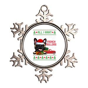 All I Want For Christmas Is French Bulldog Christmas Sweater Cool Gift Metallic Star Ornament