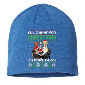 All I Want For Christmas Is More Dogs Ugly Sweater Decor Gift Sustainable Beanie