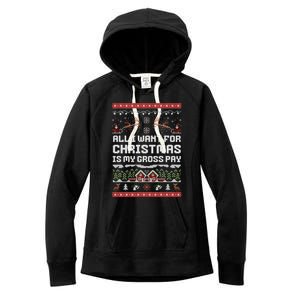 All I Want For Christmas Is My Gross Pay Funny Joke Women's Fleece Hoodie