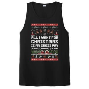 All I Want For Christmas Is My Gross Pay Funny Joke PosiCharge Competitor Tank