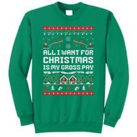 All I Want For Christmas Is My Gross Pay Funny Joke Sweatshirt