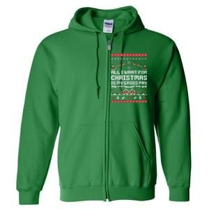 All I Want For Christmas Is My Gross Pay Funny Joke Full Zip Hoodie