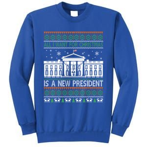 All I Want For Christmas Is A New President Xmas Funny Gift Sweatshirt