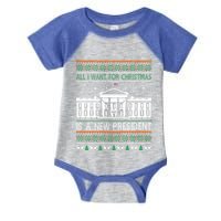 All I Want For Christmas Is A New President Xmas Funny Gift Infant Baby Jersey Bodysuit