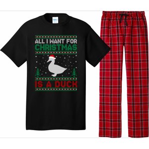 All I Want For Xmas Is A Duck Ugly Christmas Funny Gift Pajama Set