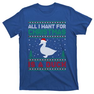 All I Want For Xmas Is A Duck Ugly Christmas Funny Gift T-Shirt