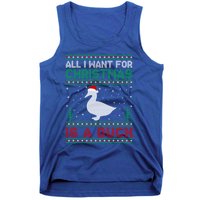 All I Want For Xmas Is A Duck Ugly Christmas Funny Gift Tank Top