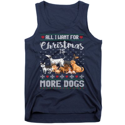 All I Want For Christmas Is More Dogs Ugly Xmas Sweater Gift Tank Top