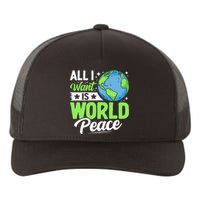 All I Want Is World Peace Graphic Yupoong Adult 5-Panel Trucker Hat