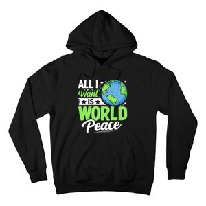 All I Want Is World Peace Graphic Hoodie