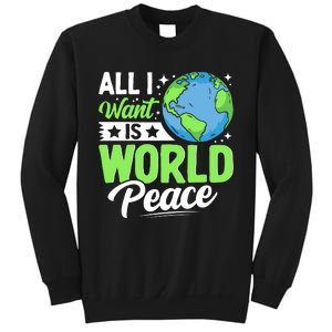 All I Want Is World Peace Graphic Sweatshirt