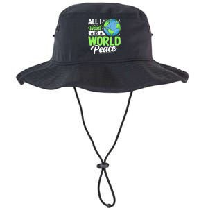 All I Want Is World Peace Graphic Legacy Cool Fit Booney Bucket Hat