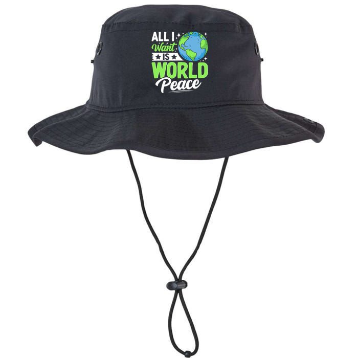 All I Want Is World Peace Graphic Legacy Cool Fit Booney Bucket Hat