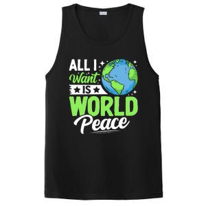 All I Want Is World Peace Graphic PosiCharge Competitor Tank