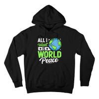 All I Want Is World Peace Graphic Tall Hoodie