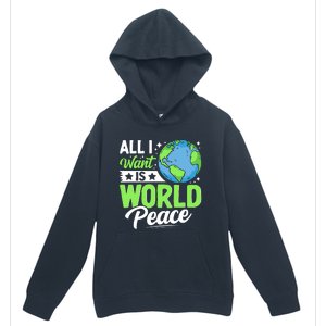 All I Want Is World Peace Graphic Urban Pullover Hoodie