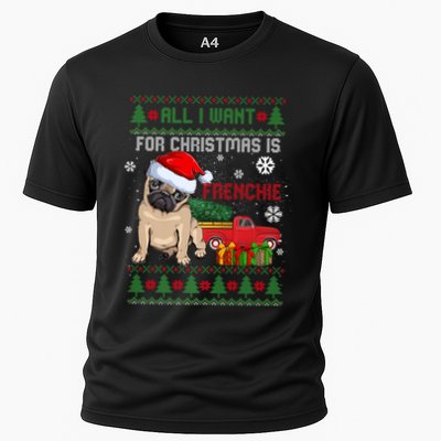All I Want For Christmas Is Frenchie Ugly Christmas Sweater Gift Performance Shirt