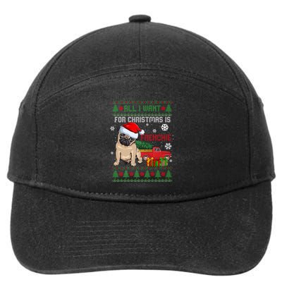 All I Want For Christmas Is Frenchie Ugly Christmas Sweater Gift 7-Panel Snapback Hat