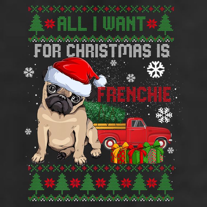 All I Want For Christmas Is Frenchie Ugly Christmas Sweater Gift 11oz C Handle Ceramic Mug