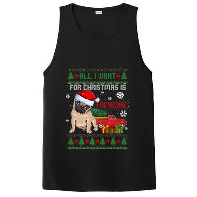 All I Want For Christmas Is Frenchie Ugly Christmas Sweater Gift PosiCharge Competitor Tank