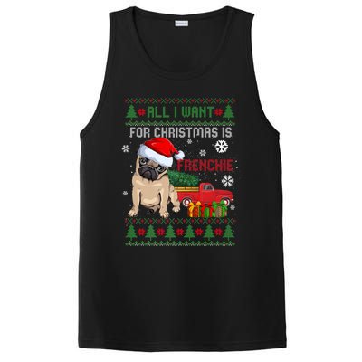 All I Want For Christmas Is Frenchie Ugly Christmas Sweater Gift PosiCharge Competitor Tank