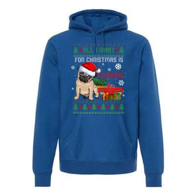 All I Want For Christmas Is Frenchie Ugly Christmas Sweater Gift Premium Hoodie