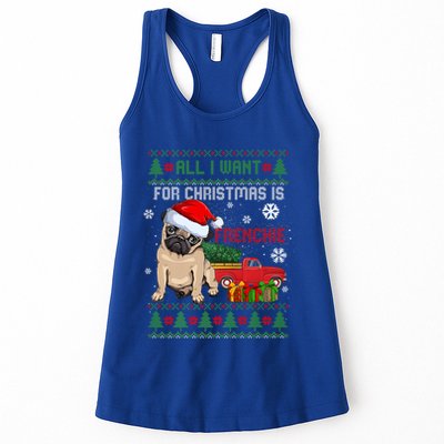 All I Want For Christmas Is Frenchie Ugly Christmas Sweater Gift Womens Tank Top