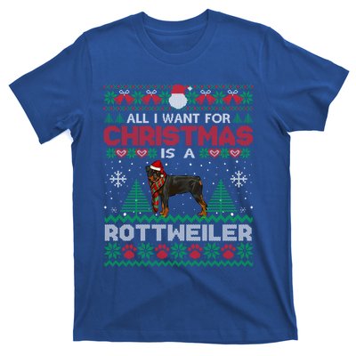 All I Want For Christmas Is A Rottweiler Ugly Sweater Gift T-Shirt